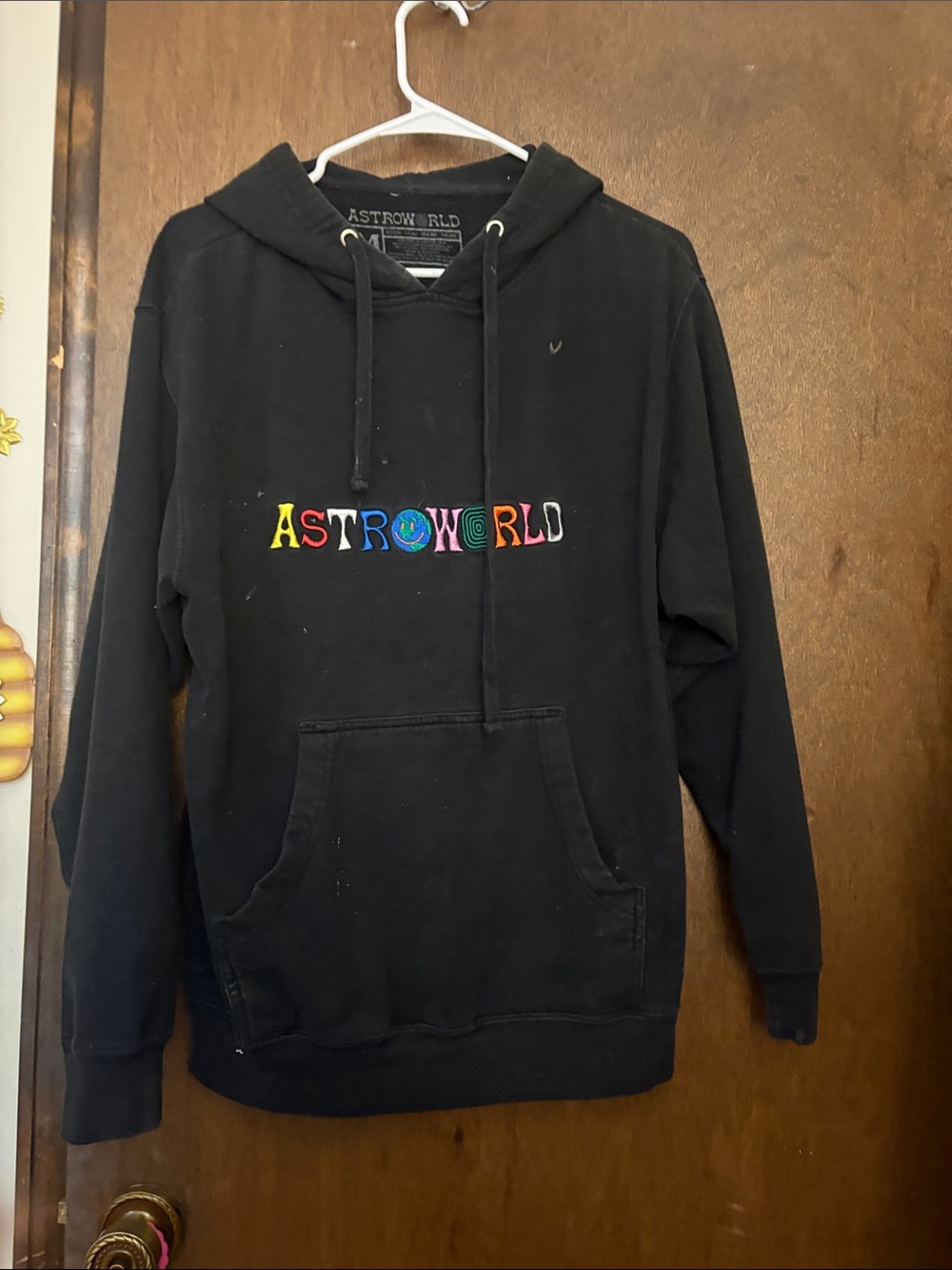 Astroworld Multicolor Logo Black Pullover Hoodie - Men